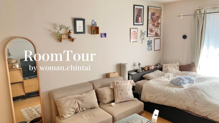 【ルームツアー】1K 一人暮らし | 見せる収納と隠す収納アイデアがたくさん◎ナチュラルで居心地の良いお部屋紹介 | room tour