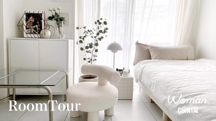 【ルームツアー】1K 6畳 都内一人暮らし | 白、黒、シルバーの3色でまとめたシンプルなお部屋 | 韓国インテリア | room tour