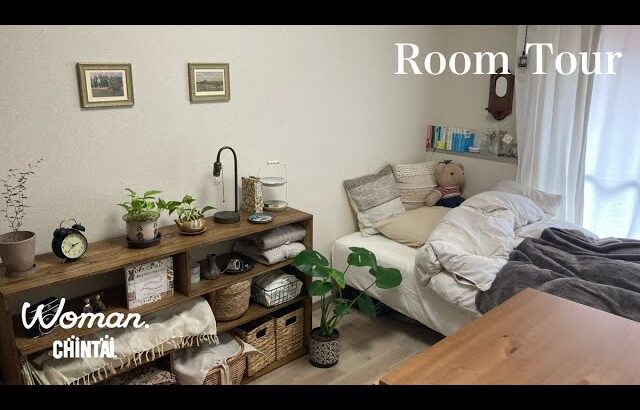 【ルームツアー】1K 6畳 一人暮らし | 観葉植物と木目調で温かみのあるお部屋 | room tour