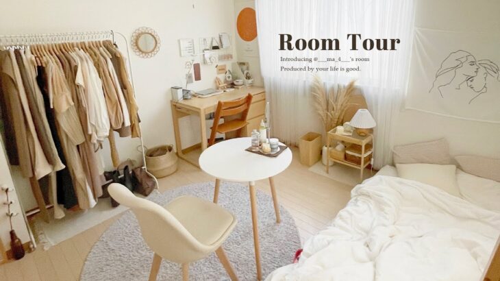 【ルームツアー】プチプラだけで揃えたお部屋がスゴすぎる！淡色で可愛いお部屋のつくり方│100均・無印・IKEA│6畳・実家暮らし│Room tour