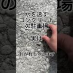 水を透すコンクリートは剥がれるよ　#オワコン #庭コン