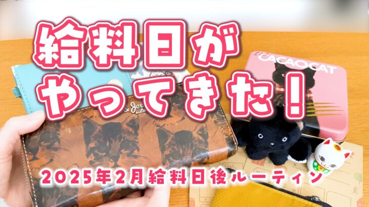 【給料日後ルーティン】30代離婚して一人暮らし┊2025年2月分振り分け&買い出し┊家計管理┊音声有