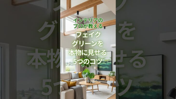 プロが教える フェイクグリーンを本物に見せる5つのコツ #インテリア #マイホーム #新築  #家づくり  #一戸建て #注文住宅 #インテリアコーディネーター