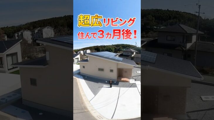 【平屋ルームツアー】リビングが超絶広い平屋、引っ越し後3か月！#shorts