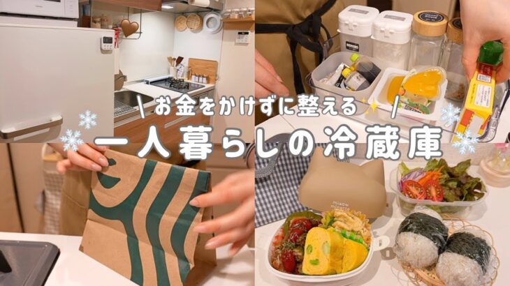 【冷蔵庫リセット】食費0円で使い切るおうちごはん｜一人暮らし節約女子のリアル冷蔵庫と整理👩‍🦰❄️