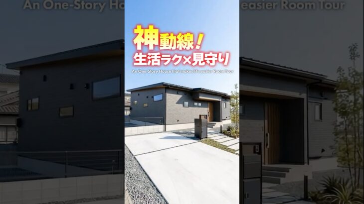 【平屋ルームツアー】生活ラクな神動線！子供の見守りも完璧な平屋！#shorts
