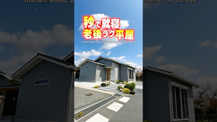 【平屋ルームツアー】秒で就寝！老後まで暮らしやすい平屋！#shorts