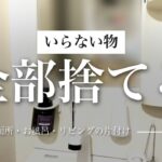【捨て活】ルームツアーしながら いらない物を全部捨てる｜洗面所・お風呂・リビング｜30代一人暮らし（後編）